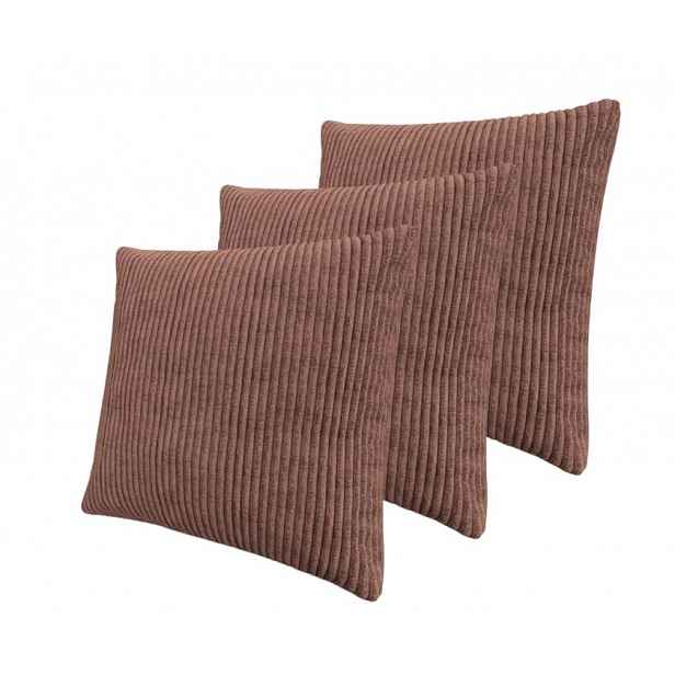 Set 3x dekorativní polštář 50x50 cm ZANE - tmavý růžový