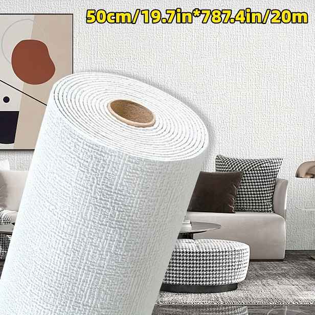TEMU 1 role 20m panely 3D pěnových tapet, samolepicí pěnové nálepky na zeď, zahuštěný design, obkladačky na zeď pro domácí dekoraci, odlepte a