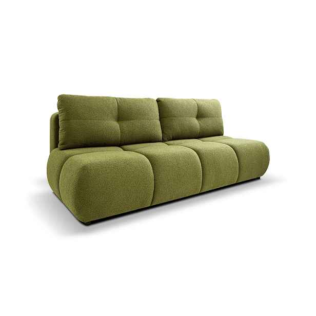 Laski Rozkládací pohovka Milo 214 cm Now or Never 38 bouclé zelená