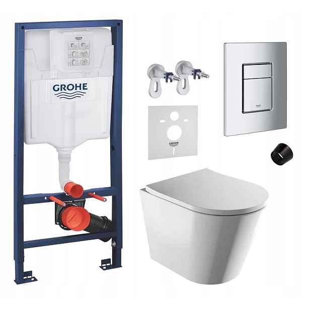 Podomítkový Wc set Grohe s mísou Tampa a tlačítkem Chrom