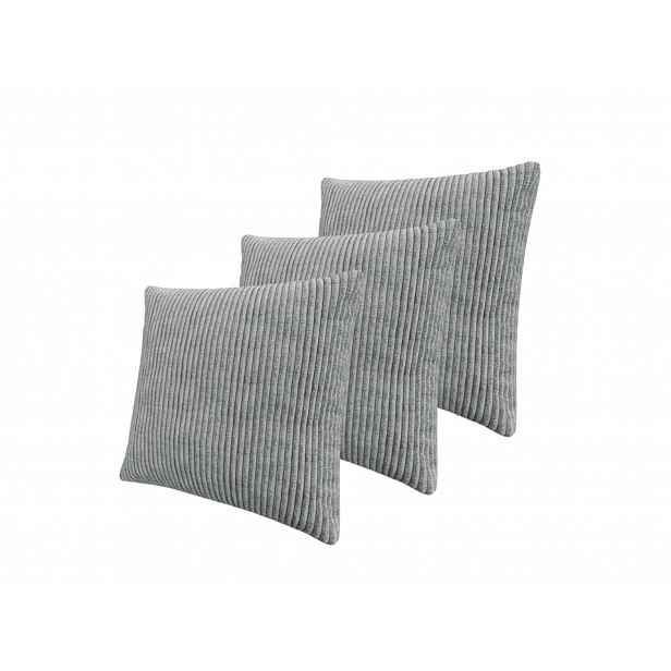 Set 3x dekorativní polštář 50x50 cm ZANE - modrošedý