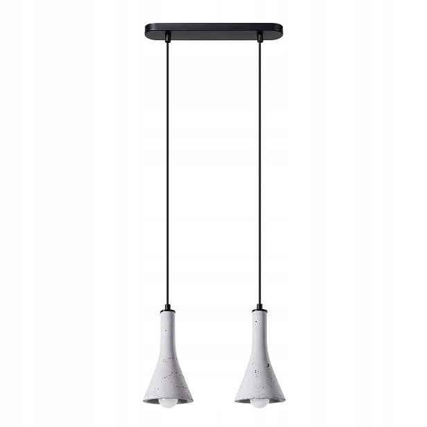 Sollux Závěsná lampa Rea Šedá 2xE14 Beton Industriální