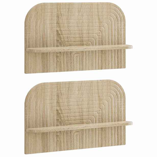 vidaXL Nástěnná polička 2 ks Dub sonoma 60 x 13,5 x 37,5 cm