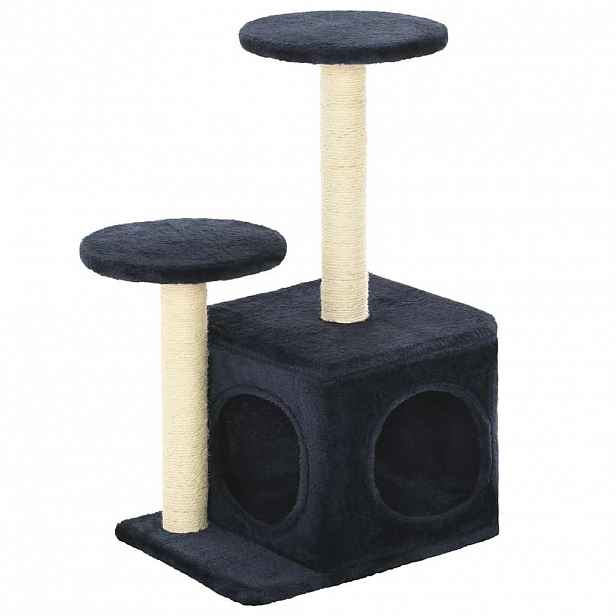 vidaXL Škrabadlo pro kočky se sisalovými sloupky 60 cm tmavě modrá