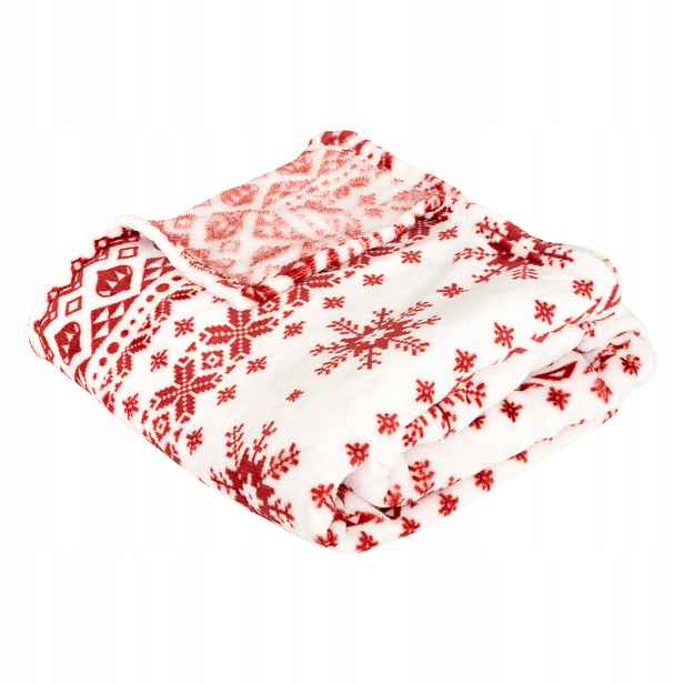 Vánoční Deka Polyester 130 X 180 CM Bílá Do Obývacího Pokoje A Ložnice