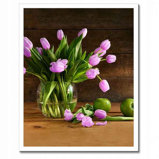 Plakáty v rámu 40x50 Fialové tulipány
