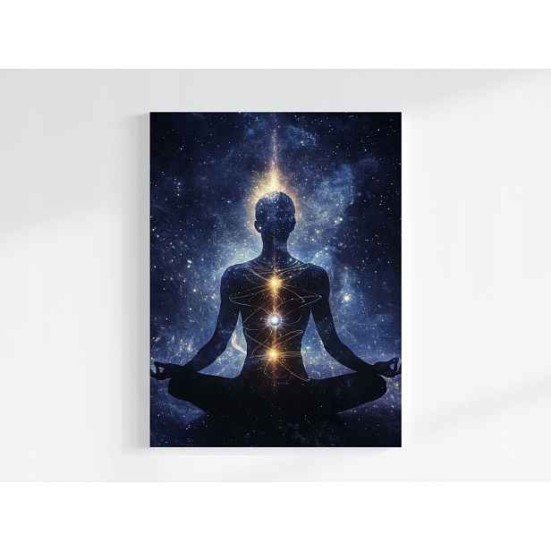 Obraz Na Plátně Canvas Postava Lotos Meditace Čakra Zen Harmonie 60x80