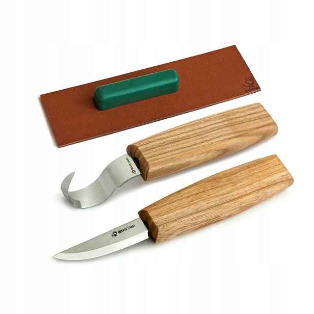 Sada na vyřezávání lžic nože, leštička, pasta Beaver Craft