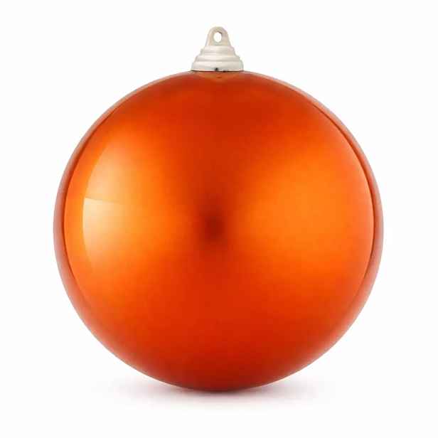 Velká vánoční koule 30 cm, měděná, lesklá