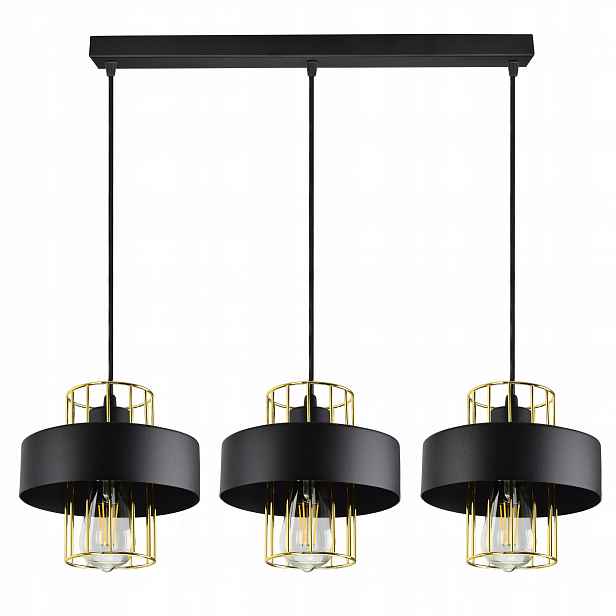 Závěsná lampa Lustr Stropní Svítidlo Černá Bílá Loft