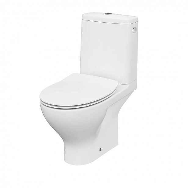 Cersanit Moduo - WC kombi se sedátkem SoftClose, zadní odpad, boční napouštění, CleanOn, bílá K116-001
