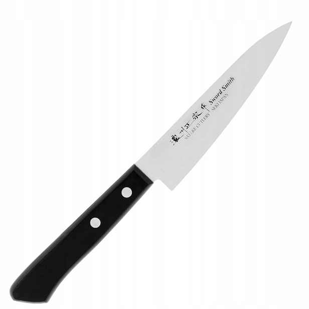 Nůž petty Satake MV Pakka 801-850 12 cm Mo-V pakkawood Seki Japonsko