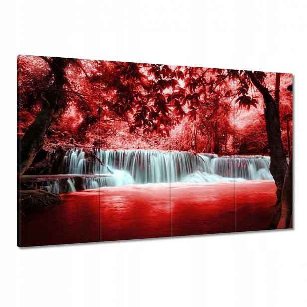 Obrazy 120x80 Červený vodopád Kaskáda