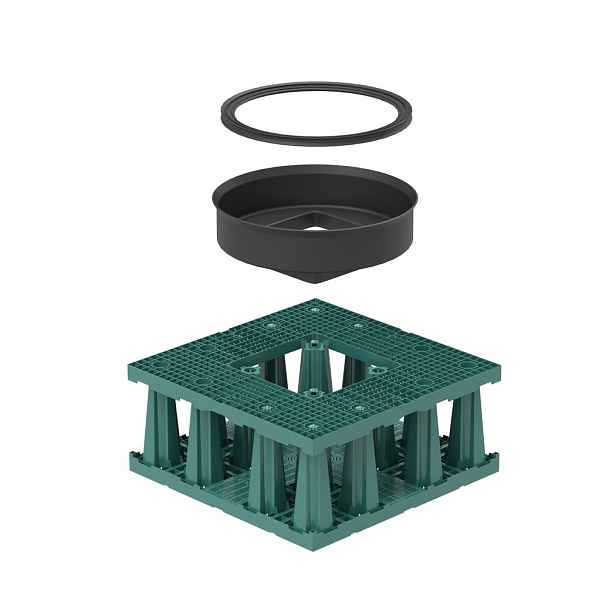 Šachta kontrolní Fränkische QuadroControl ST-A 800×800×350 mm 1/2 vrstvá