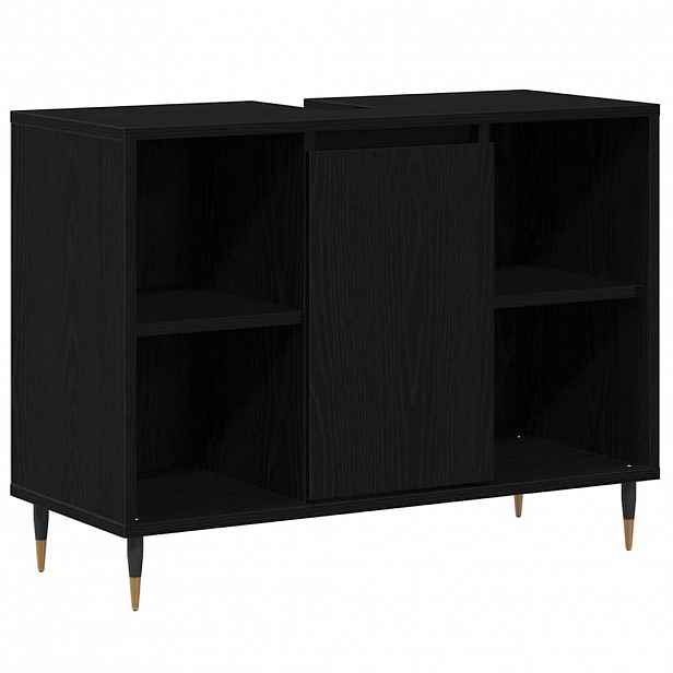 vidaXL Koupelnová skříň Černá 80 x 33 x 60 cm Kompozitní dřevo