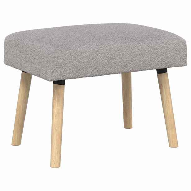 vidaXL lavice Jednobarevný Světle šedá 60 x 40 x 45 cm Bouclé