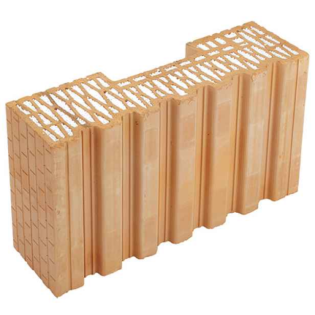 Cihla broušená HELUZ FAMILY 44-K-1/2 2in1 poloviční krajová, s tepelnou izolací 125×440×249 mm