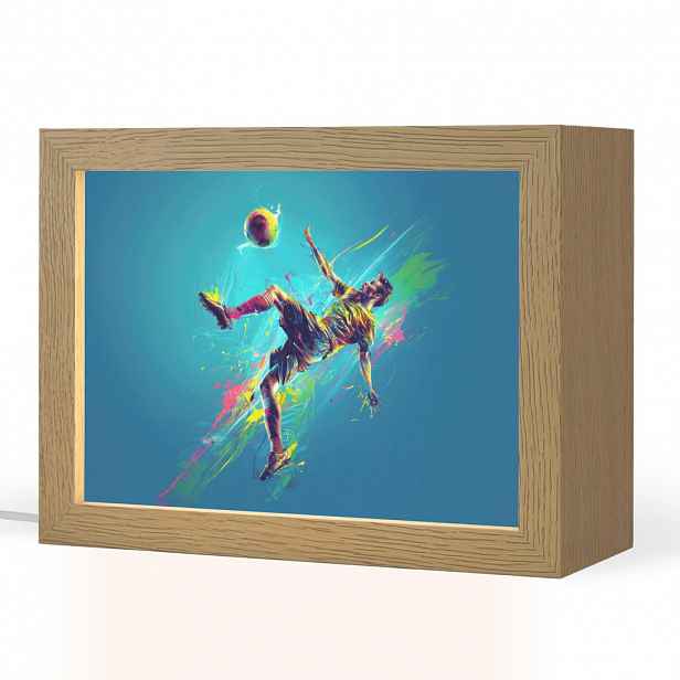 OnlyWow NOČNÍ LAMPIČKA Fotbalista - Stříkající barva - Barevné - Míč 20x15 cm