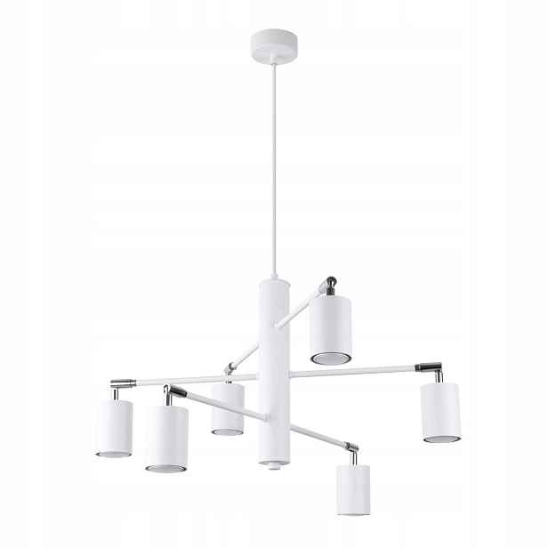 Sollux Moderní závěsná lampa, bílé reflektory, nastavitelné, 6 bodů