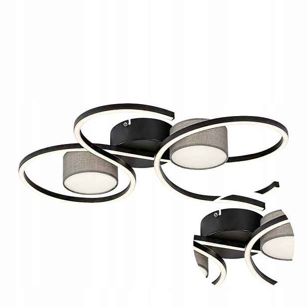 Stropní Svítidlo Stropní Svítidlo Led 38W 60cm 4000K Černá Shiena Rabalux