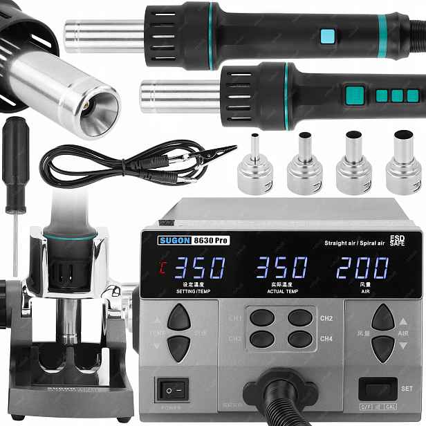 Sugon 8630 Pro 1300W Horkovzdušná Pájecí Stanice Bga Smd