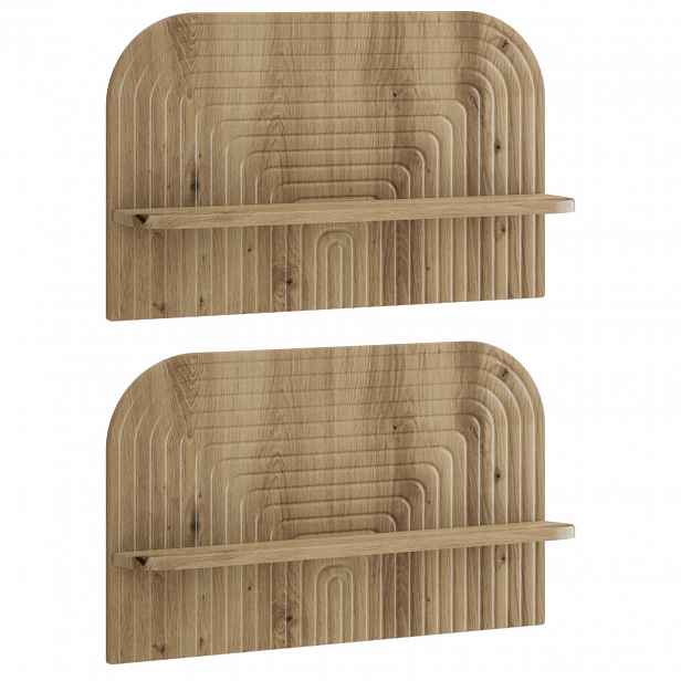 vidaXL Nástěnná polička 2 ks Dub artisan 60 x 13,5 x 37,5 cm
