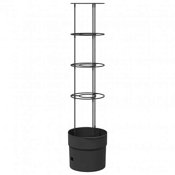 vidaXL Pěstitel rajčat Černá Ø 32 x 127 cm PP