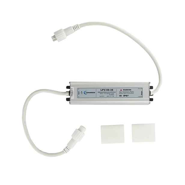 Eco Fix transformátor venkovní 50 W, 36 V, bílý kabel IP67