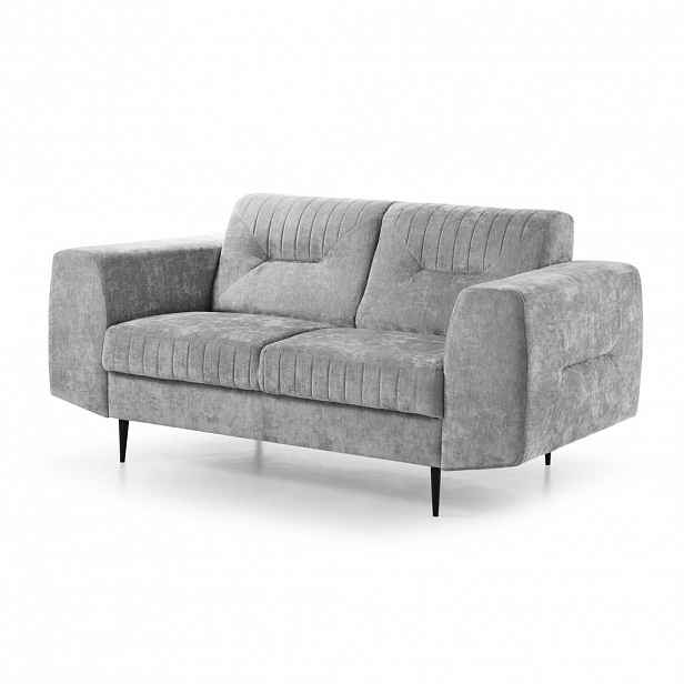 Beautysofa POHOVKA Venezia 2místná s kovovými nohami, světle šedá, 233 cm