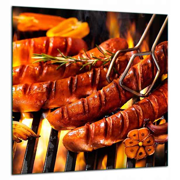 Skleněná Ochranná Deska Panel Lepidlo 60x65 Gril