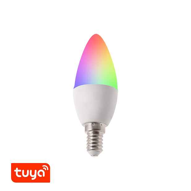 SMART LED žárovka E14 Tuya RGBCCT TU5W