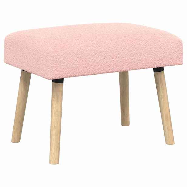 vidaXL lavice Jednobarevný Růžová 60 x 40 x 45 cm Bouclé
