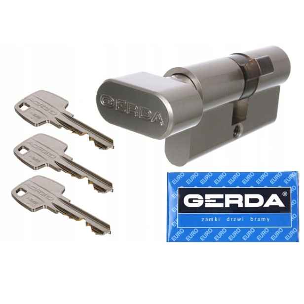 Vložka s knoflíkem zámku dveří 3KLUCZE G 50/40 Gerda
