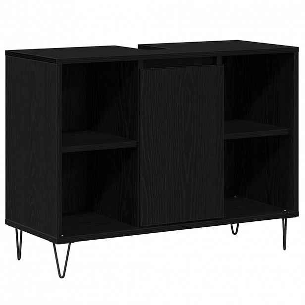 vidaXL Koupelnová skříň Černá 80 x 33 x 60 cm Kompozitní dřevo