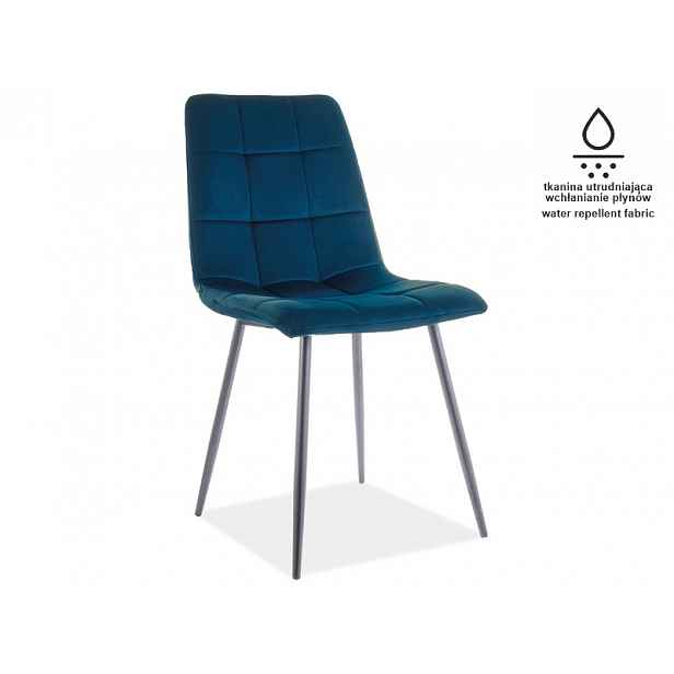 Jídelní židle MILA VELVET MATT Signal Modrá