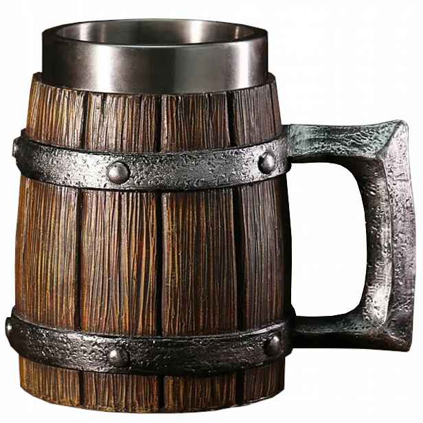 Pivní Sklenice Na Pivo Dárek Pro Něj 500 ml Krčma Dřevěná Dnd Ocel Krčma
