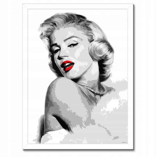 Plakáty v rámu 30x40 Marilyn červené rty