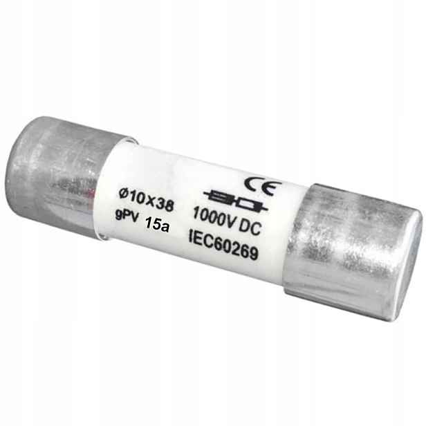 Topická Pojistka Pojistková Vložka 10x38 1000V DC gPV 15A x10