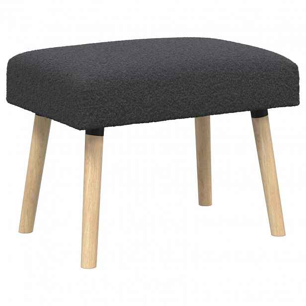 vidaXL lavice Jednobarevný Tmavě šedá 60 x 40 x 45 cm Bouclé