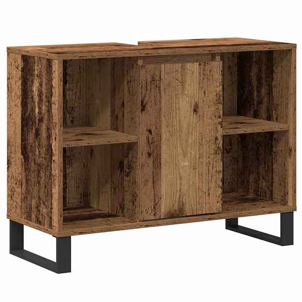 vidaXL Koupelnová skříň Staré dřevo 80 x 33 x 60 cm Kompozitní dřevo