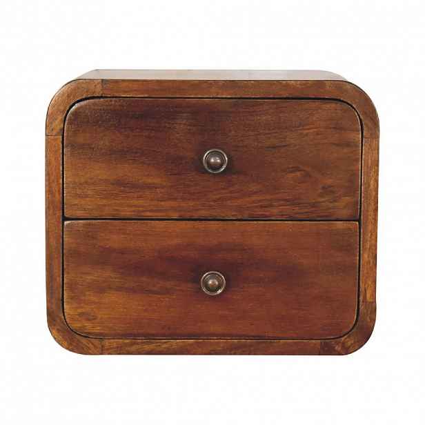 Artisan Furniture NOČNÍ SKŘÍŇKA Belmont, 2 zásuvky, tmavě hnědá