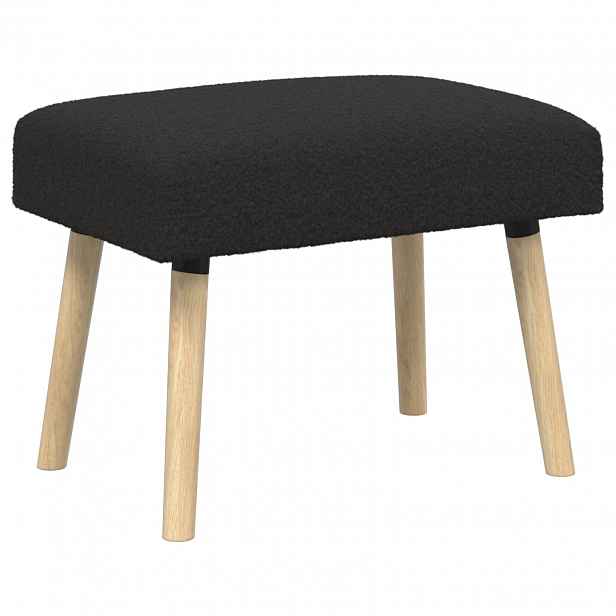 vidaXL lavice Jednobarevný Černá 60 x 40 x 45 cm Bouclé