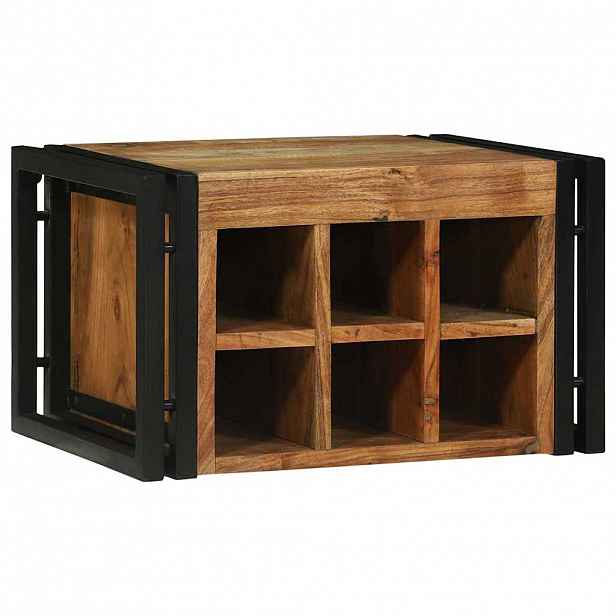 vidaXL Stojan na víno 2 ks 46 x 35 x 27,5 cm Masivní akátové dřevo