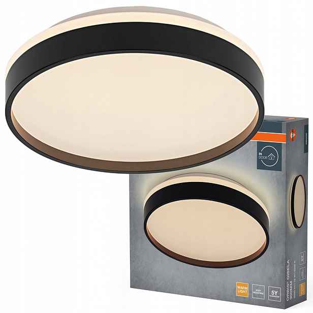 Stropní Svítidlo Led nástěnné svítidlo 16W 1000lm 3000K Teplá černá Orbis Osram