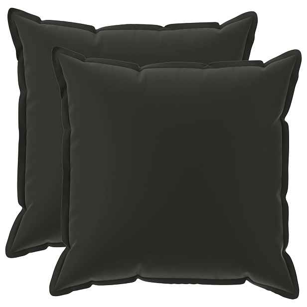 vidaXL Polštář s polštářem HOUTEN 2 ks Černá Polyester