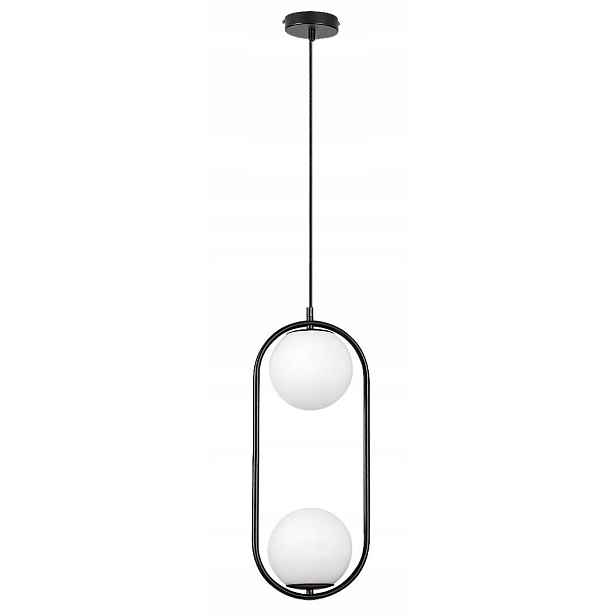 Závěsná lampa E27 2x20W černá barva 72029 Ghita Rabalux