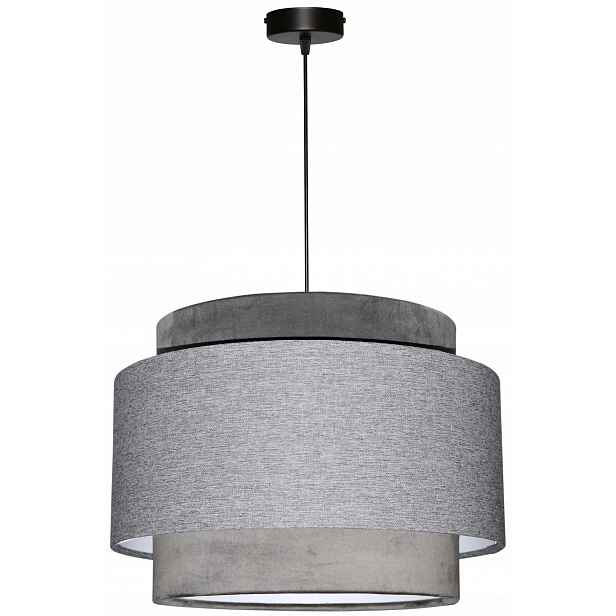 Závěsná stropní lampa Zwis Lustr Abażur 45/30 cm E27 Šedá Avola