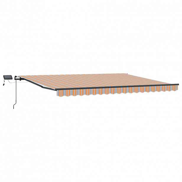 vidaXL Stahovací markýza Vícebarevný 400 × 350 cm Látka a hliník
