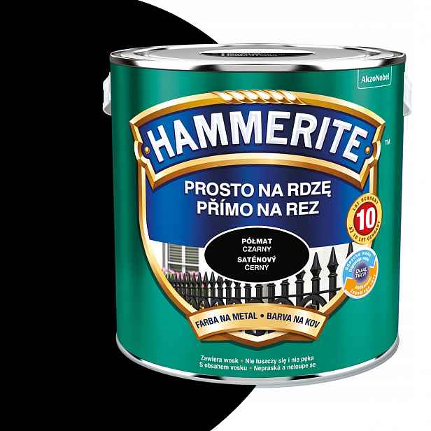 Hammerite Přímo na rez 2,5L Černý Polomat