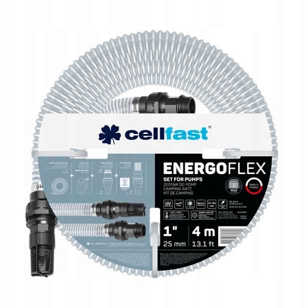 Sada pro čerpadla s košem a armaturou Cellfast Energoflex 1" 4 m 23-650